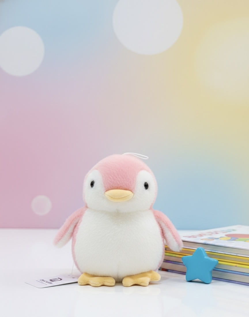 flippered pink penguin (mink fabric)