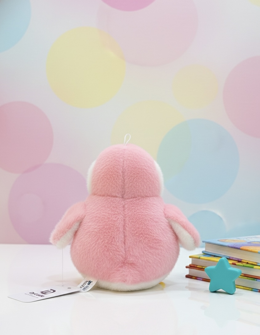 flippered pink penguin (mink fabric)