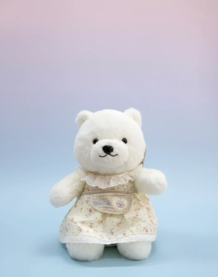 Blossom Bear Soft Toy – 40 CM Bear with Frock